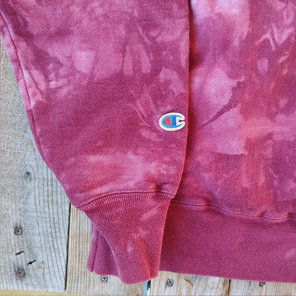 2000s Champion Reverse Weave tye dye hoodie mens size Large - Picture 4 of 4